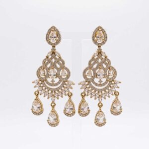 Crystal Floral Chandelier Earrings