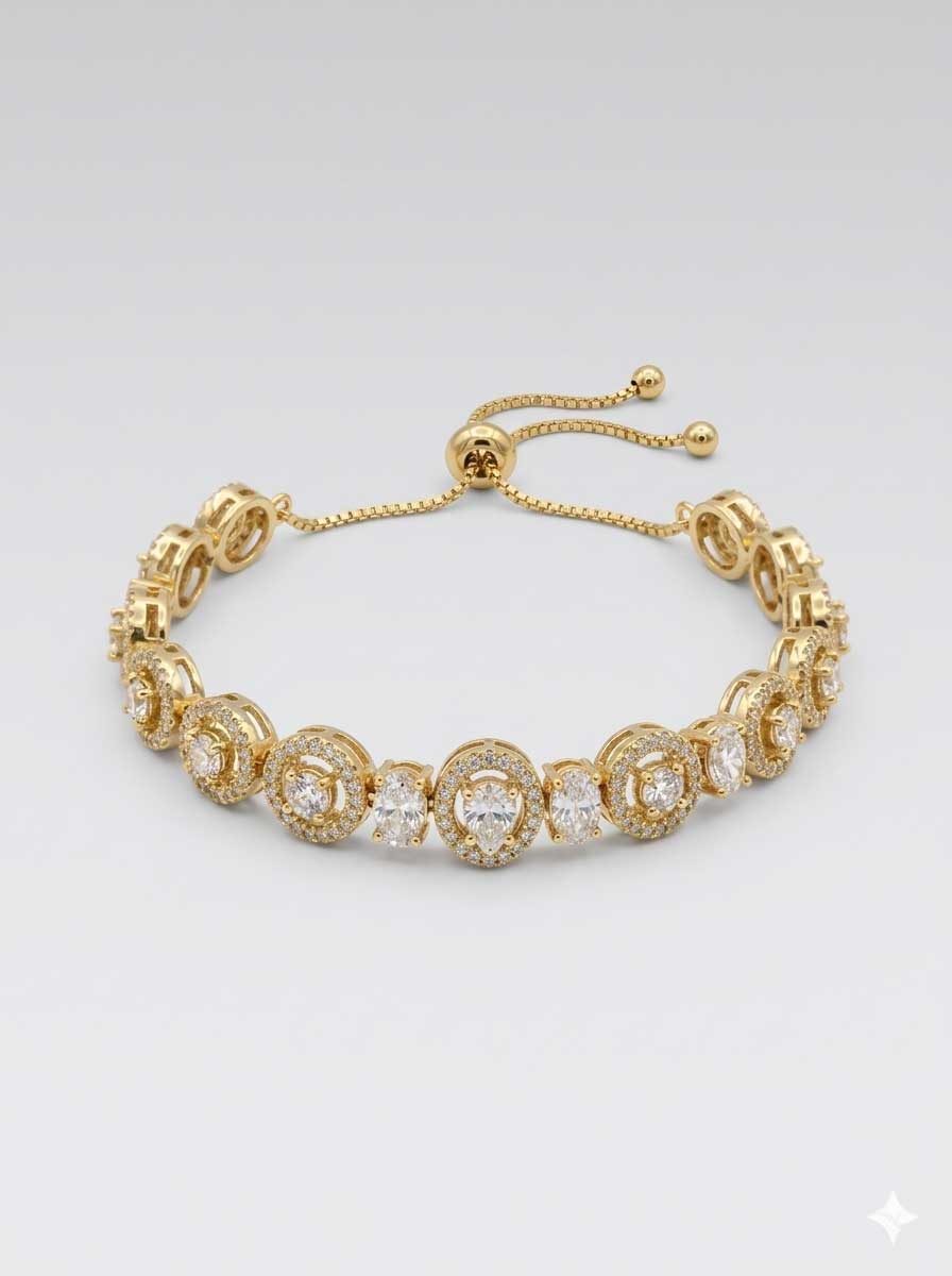 Gold Tone Crystal Bracelet