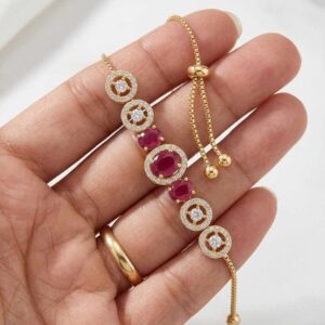 Alternative view of Red Stone Crystal Bracelet