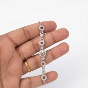 Alternative view of Silver Crystal Link Bracelet