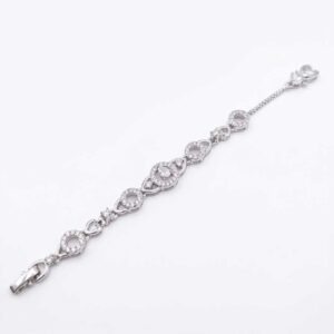 Silver Crystal Link Bracelet