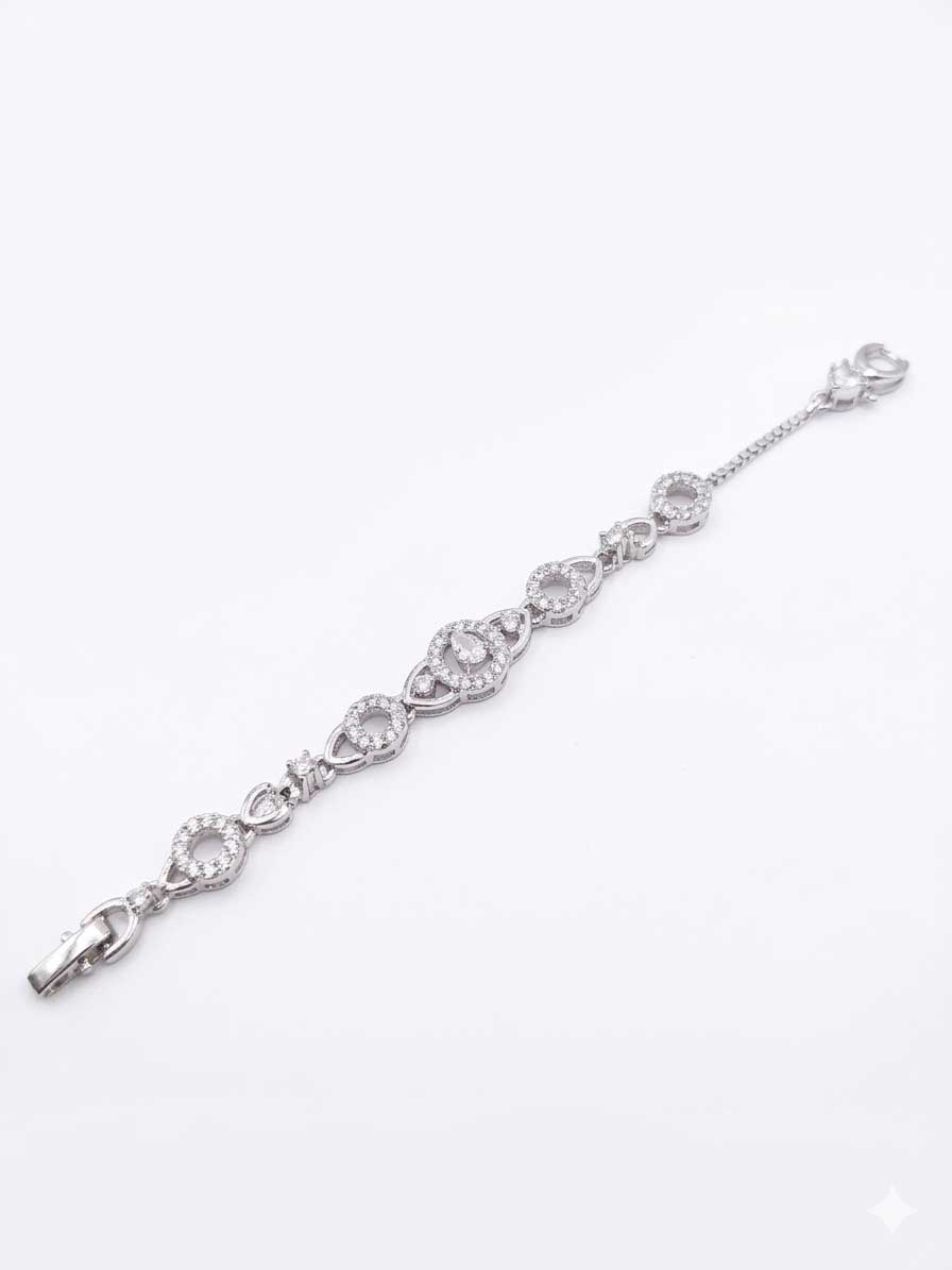 Silver Crystal Link Bracelet