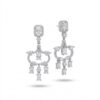 Silver Tone Crystal Chandelier Earrings